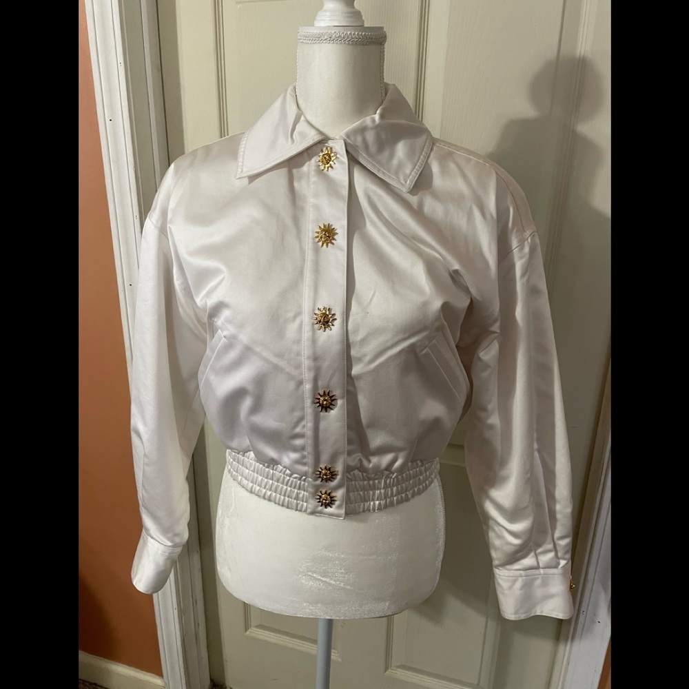 St John white embellished jacket